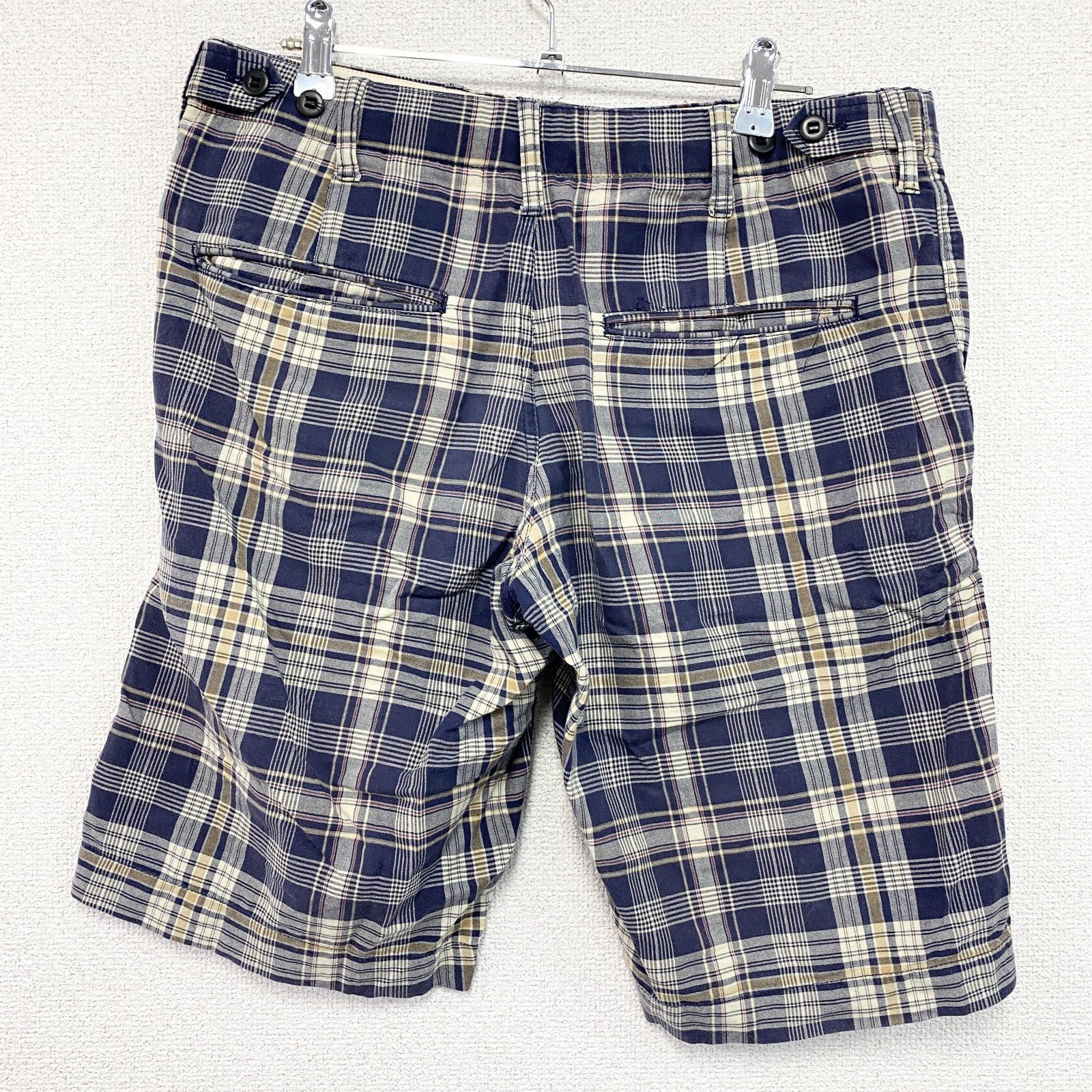 GAP　ギャップ　ハーフパンツ/ショートパンツ　チェック柄　青　ブルー　マルチカラー　Sサイズ　古着
