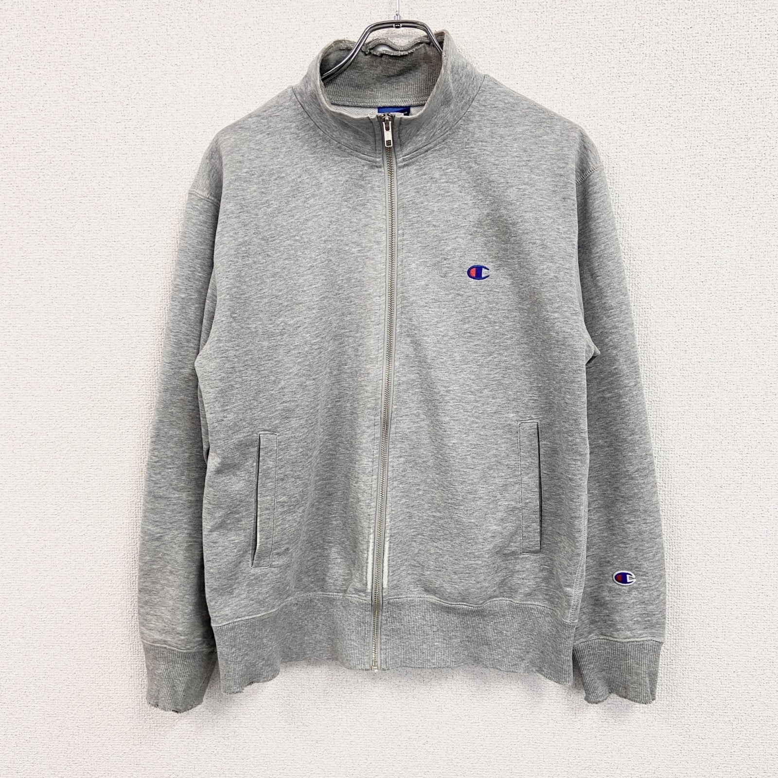 Champion　チャンピオン　フルジップスウェット/トレーナー　灰色　グレー　Lサイズ　古着