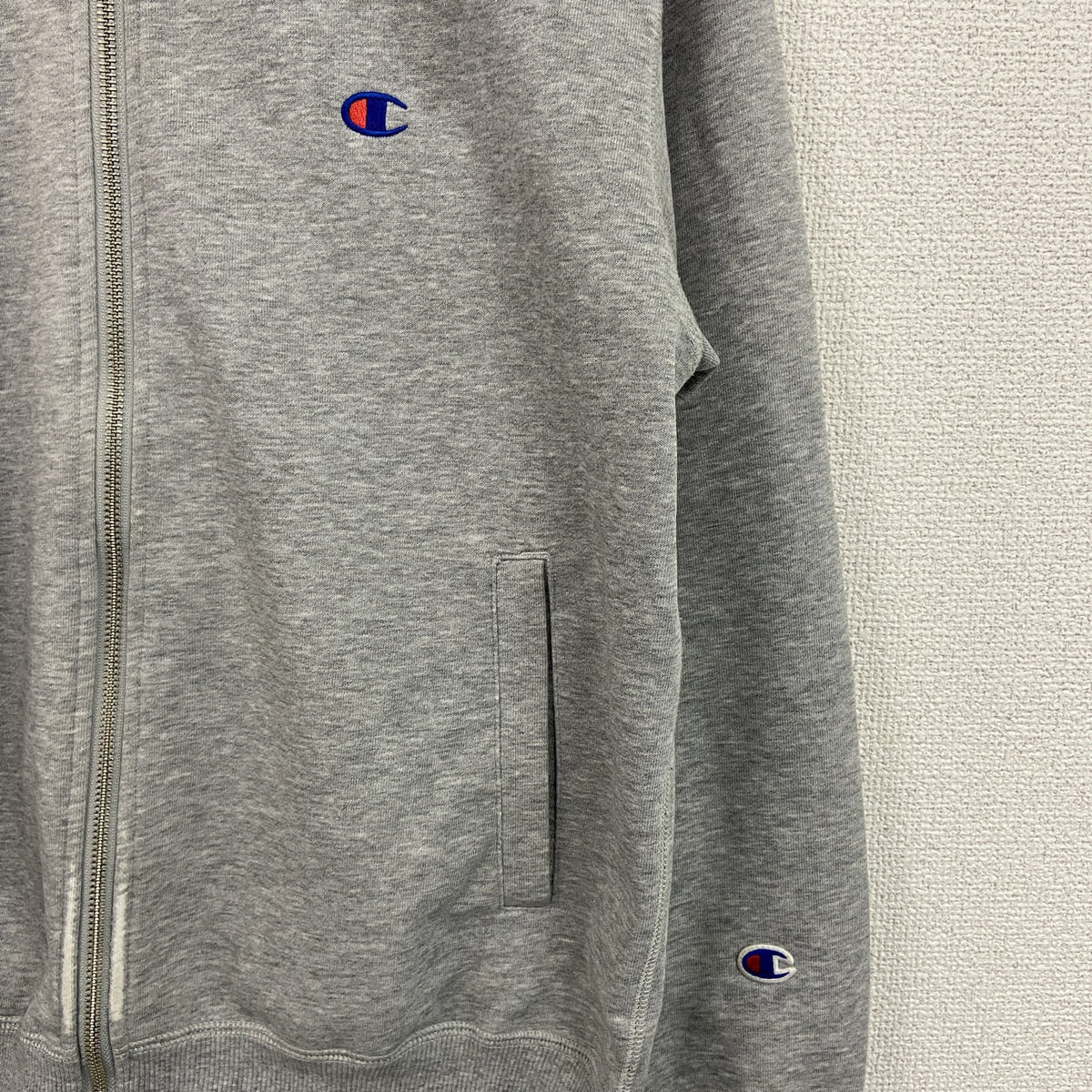 Champion　チャンピオン　フルジップスウェット/トレーナー　灰色　グレー　Lサイズ　古着