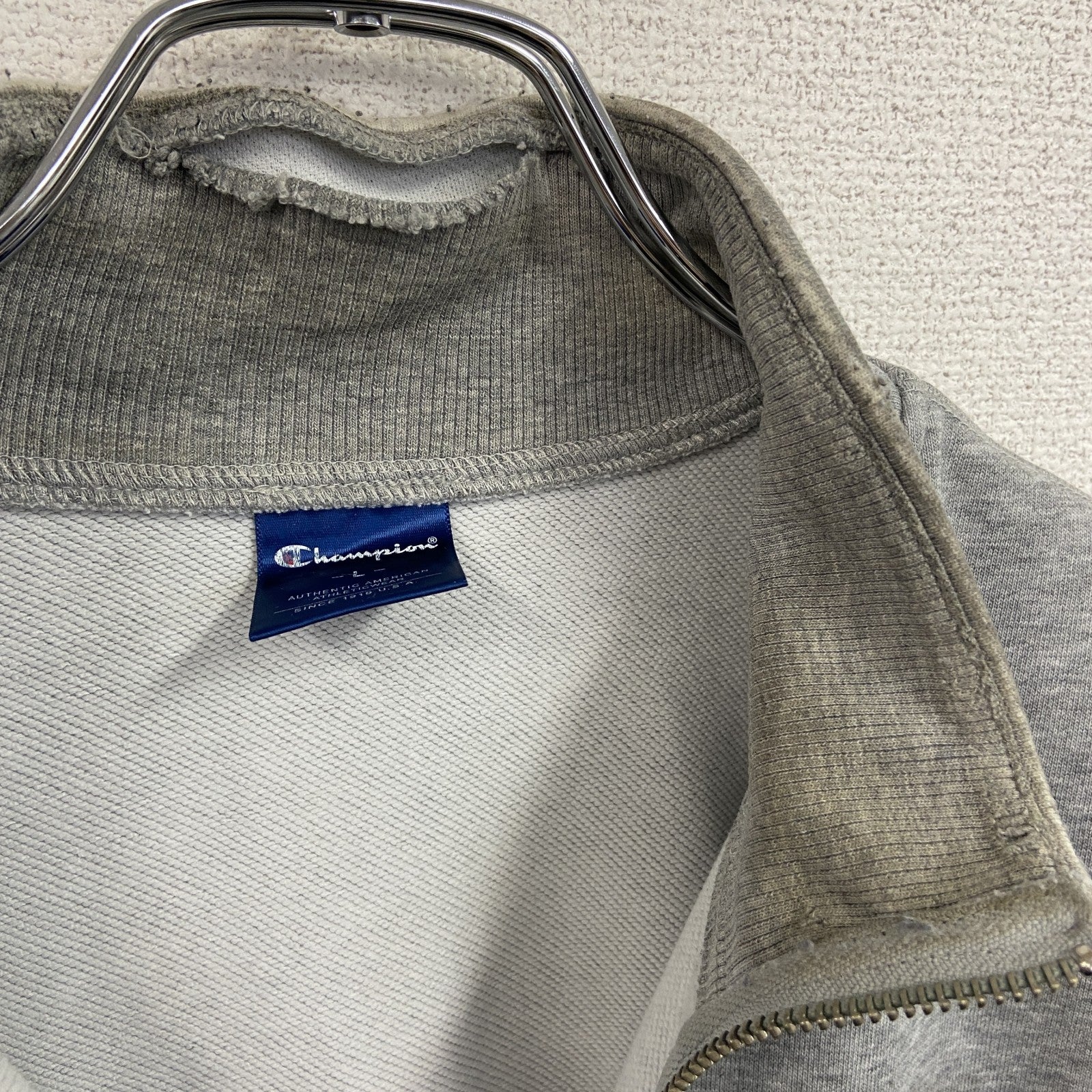 Champion　チャンピオン　フルジップスウェット/トレーナー　灰色　グレー　Lサイズ　古着