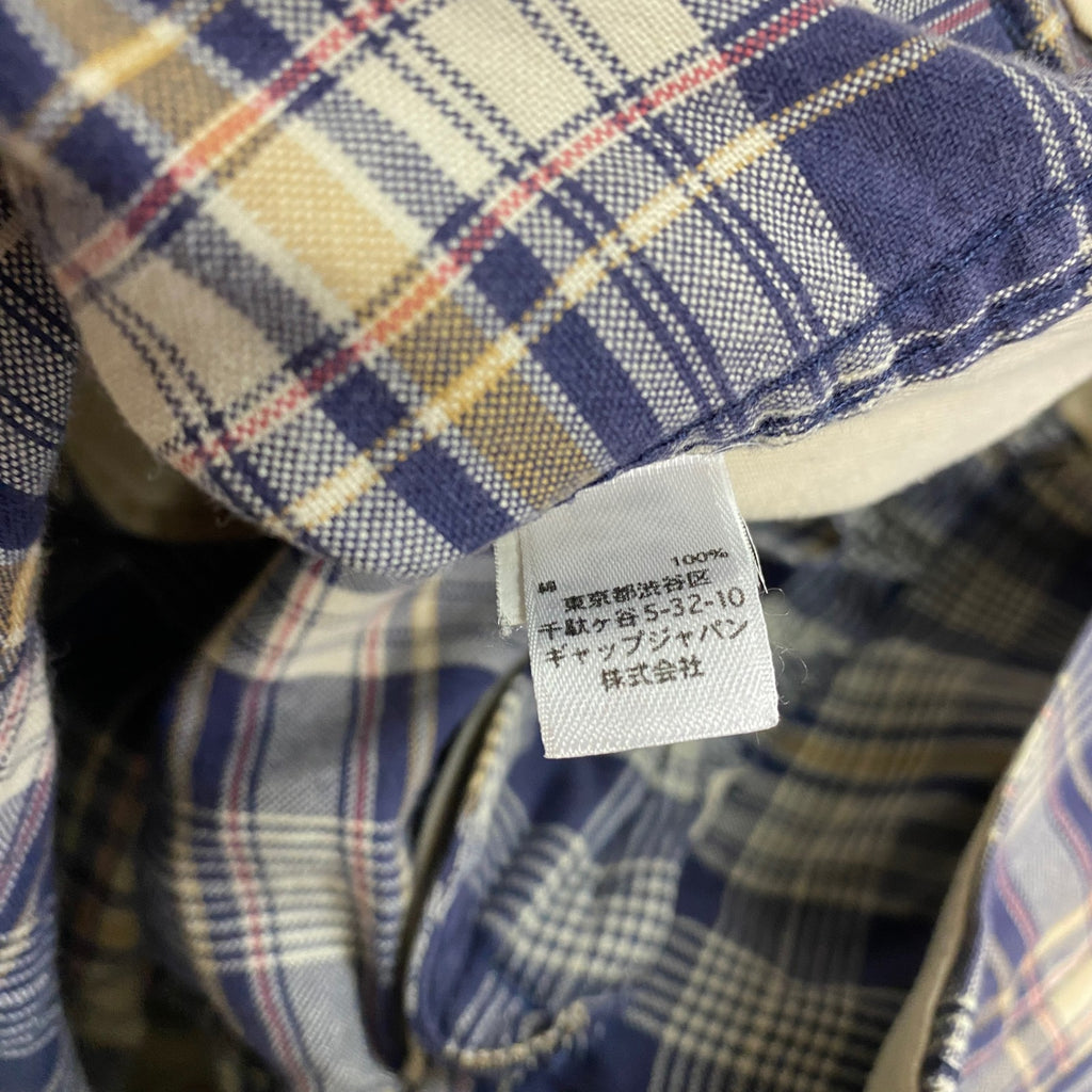 GAP　ギャップ　ハーフパンツ/ショートパンツ　チェック柄　青　ブルー　マルチカラー　Sサイズ　古着