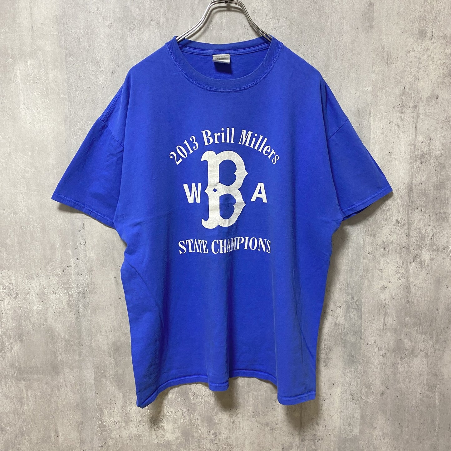 古着 used　GILDAN　ギルダン　WBA　2013　半袖プリントTシャツ　青　ビッグシルエット　オーバーサイズ　XLサイズ