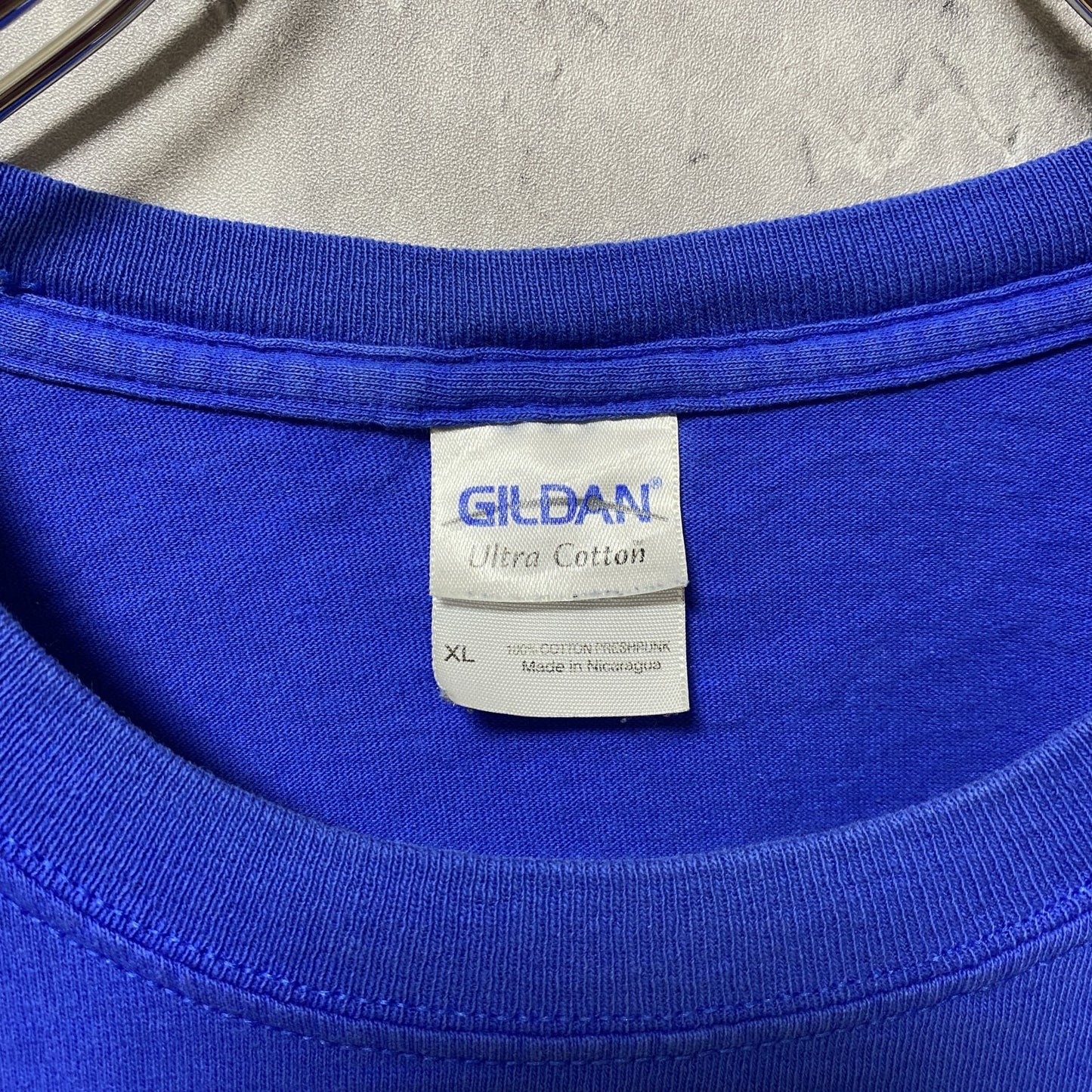 古着 used　GILDAN　ギルダン　WBA　2013　半袖プリントTシャツ　青　ビッグシルエット　オーバーサイズ　XLサイズ