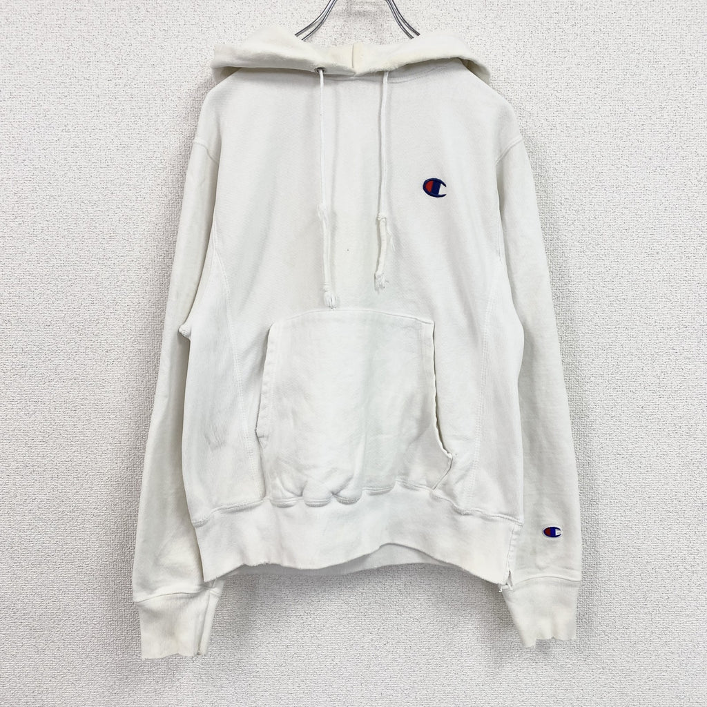 Champion　チャンピオン　リバースウィーブ　スウェットパーカー/フーディー　白　ホワイト　Sサイズ　古着