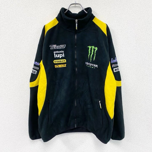TECH3　フリースジャケット　レーシングジャケット　モンスター　バイカラー　イエロー　ブラック　XLサイズ