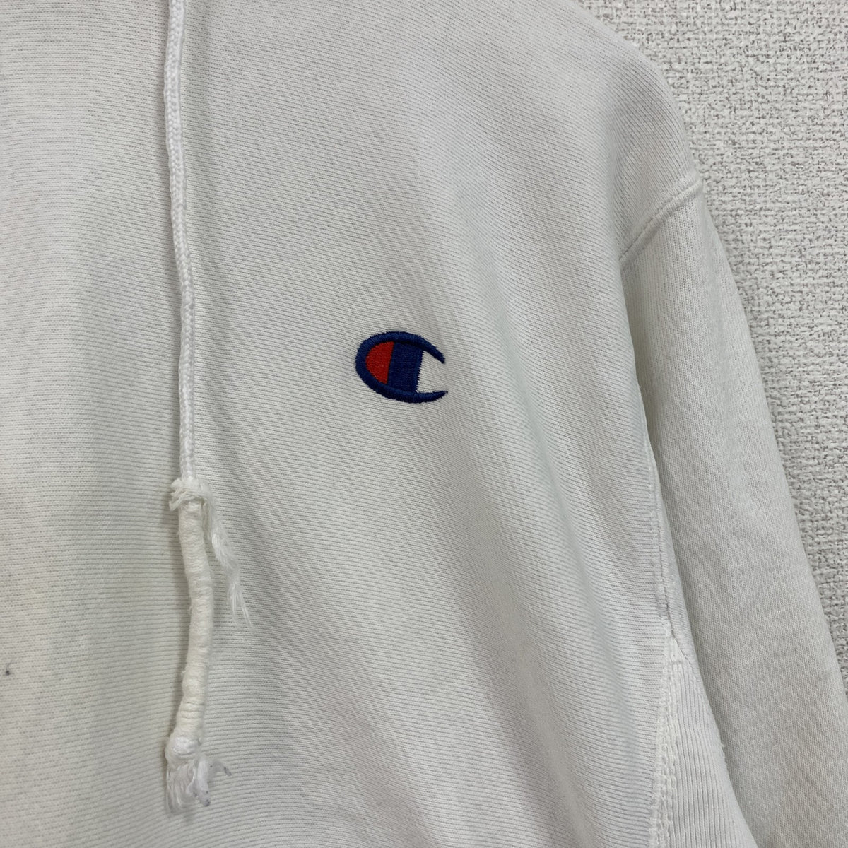 Champion　チャンピオン　リバースウィーブ　スウェットパーカー/フーディー　白　ホワイト　Sサイズ　古着