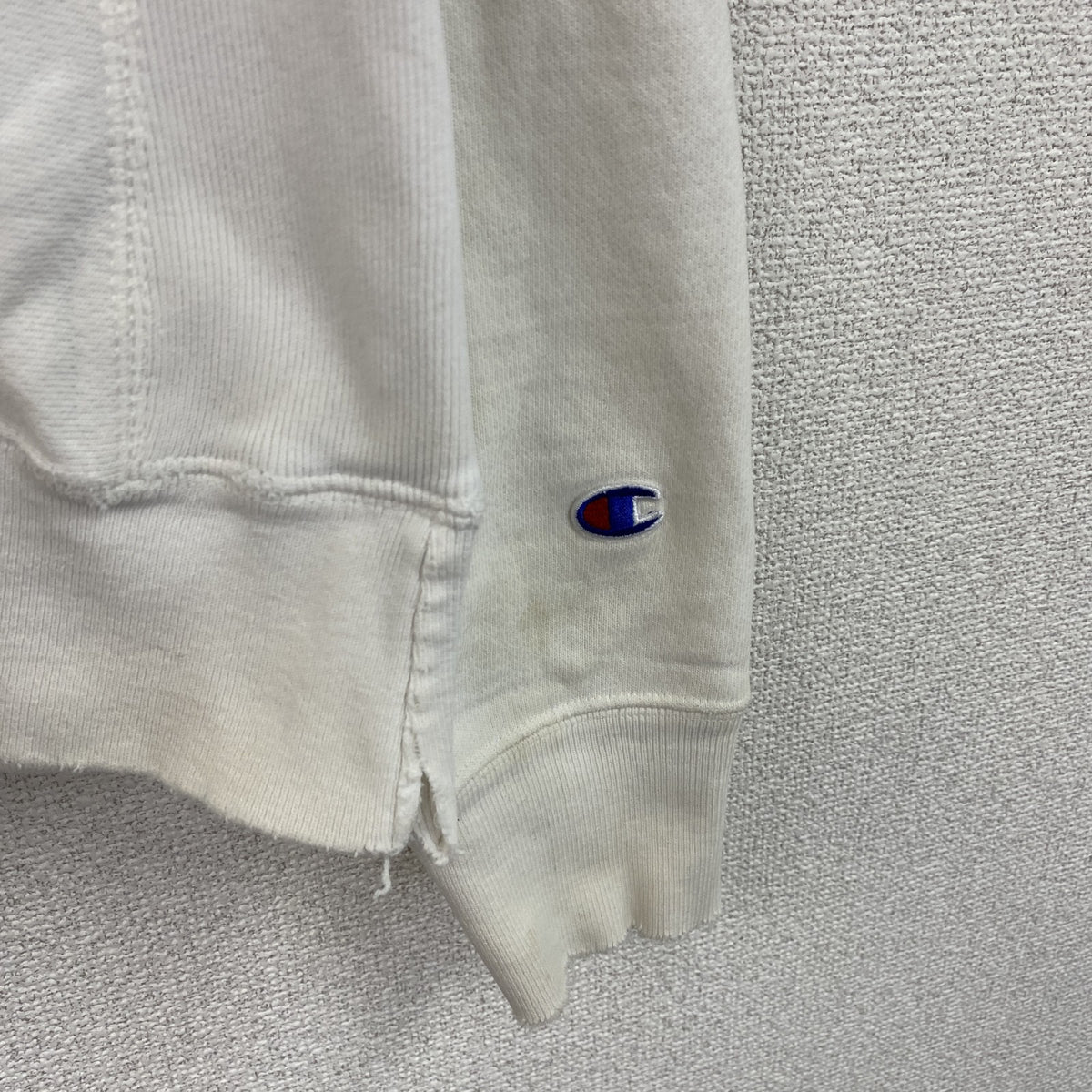 Champion　チャンピオン　リバースウィーブ　スウェットパーカー/フーディー　白　ホワイト　Sサイズ　古着