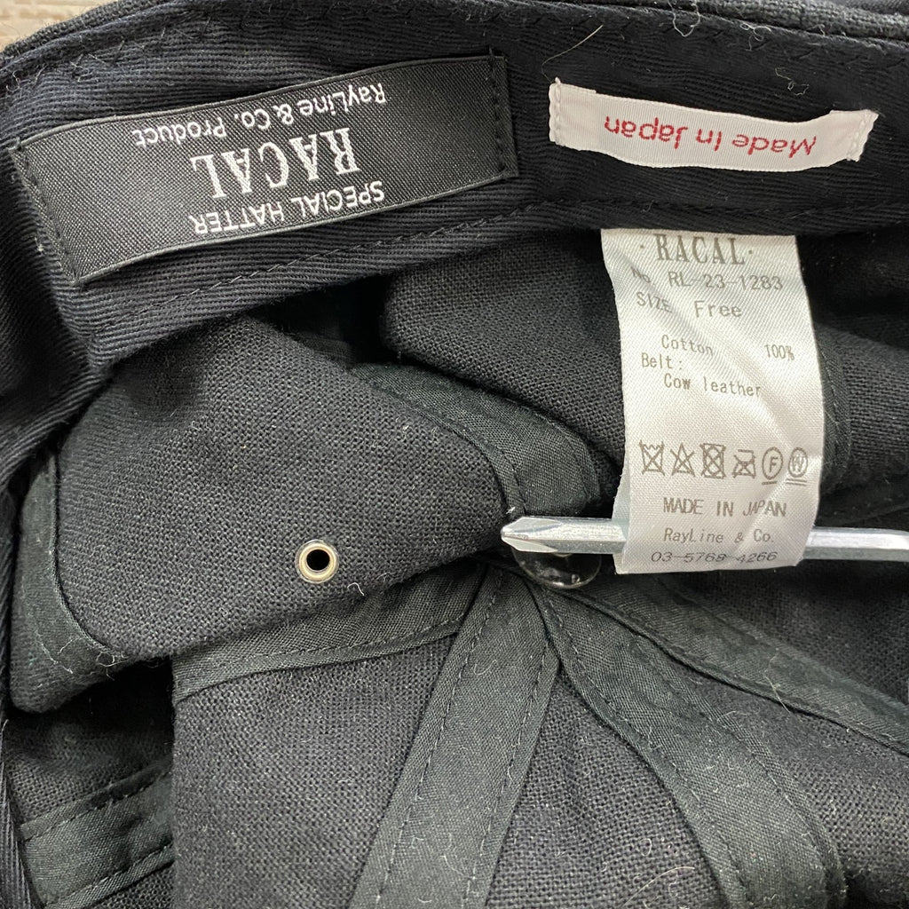RACAL　ラカル　6パネルキャップ　ベースボールキャップ　黒　ブラック　Fサイズ　古着