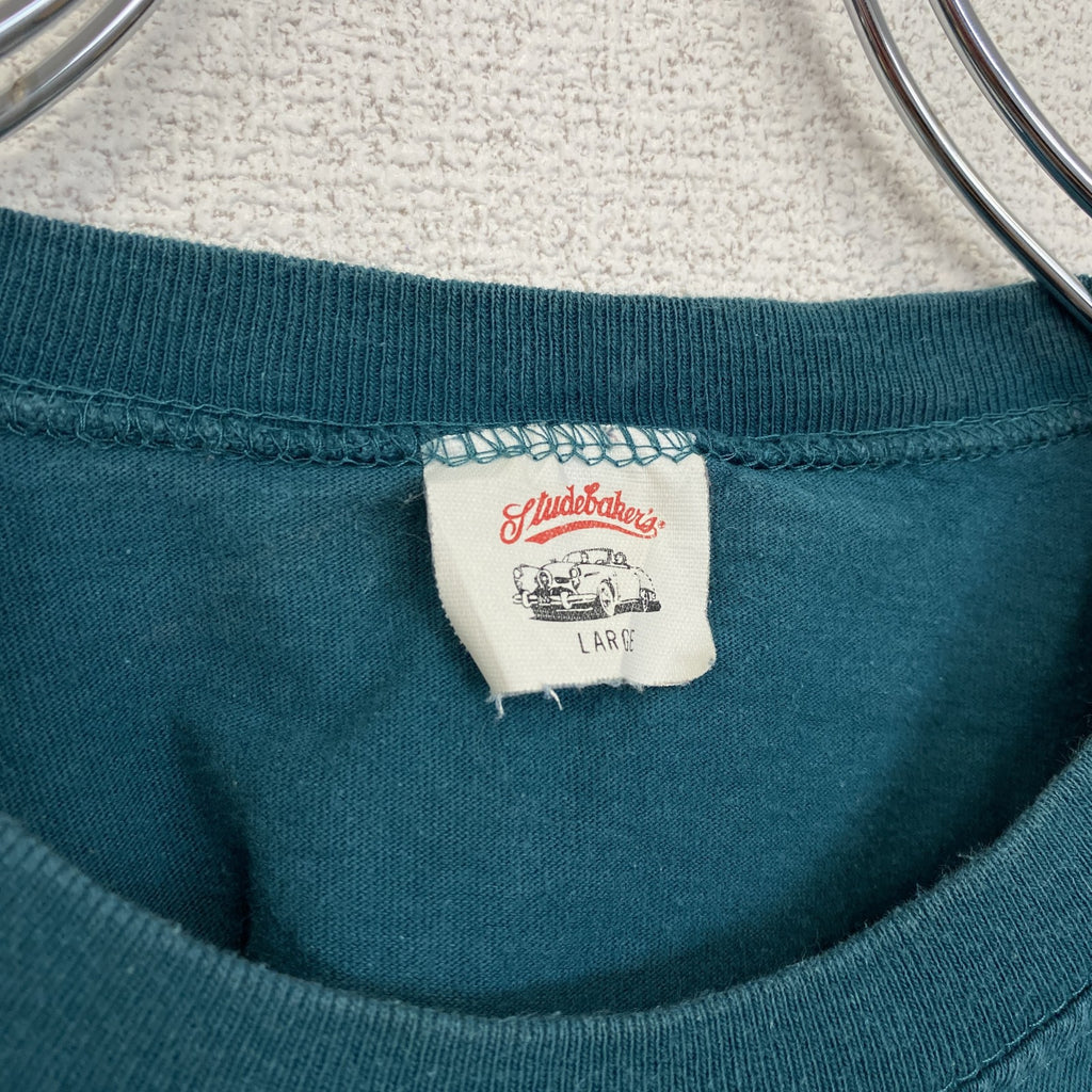 ～90s　Studebacker's　半袖プリントTシャツ　ダンスクラブ　シングルステッチ　ヴィンテージ　緑　グリーン　Lサイズ　古着