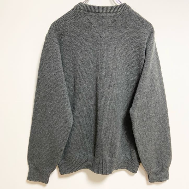 古着 used　TOMMY HILFIGER　トミーヒルフィガー　クルーネックニット/セーター　グレー　灰色　Mサイズ