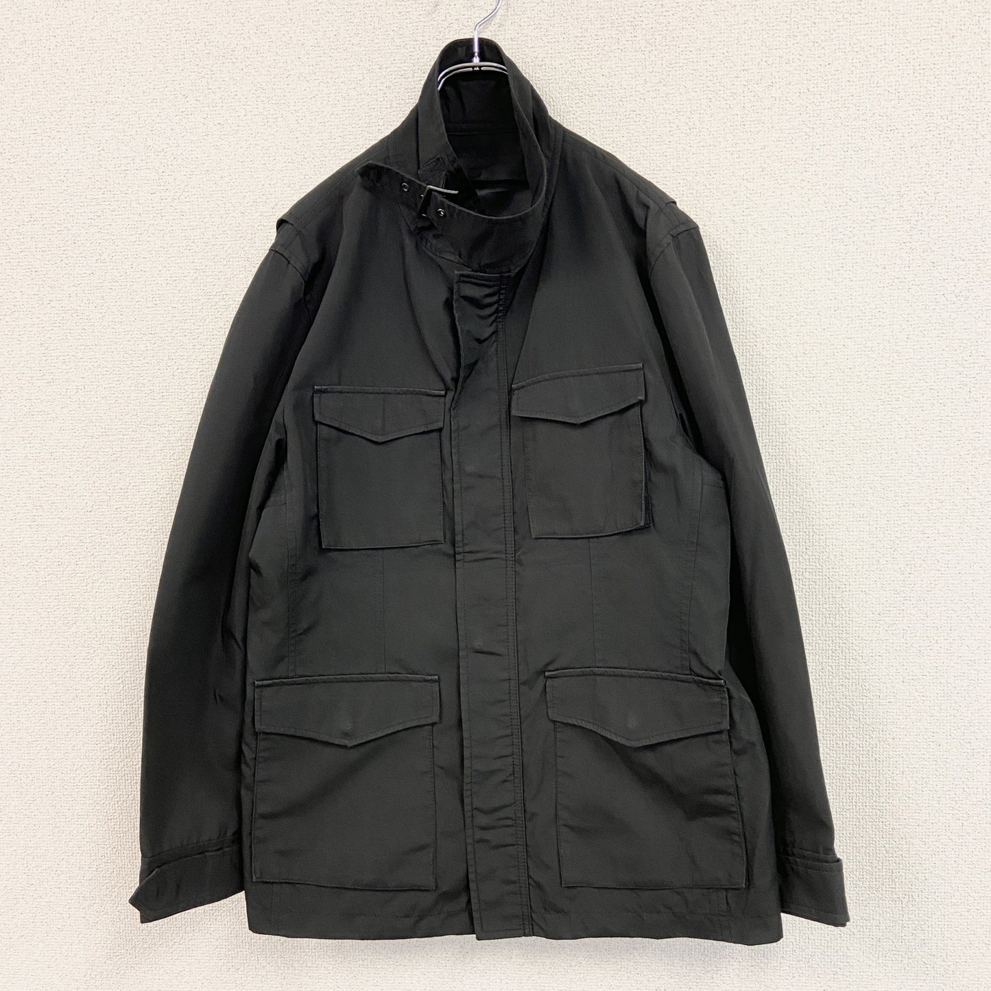 COMME CA ISM　コムサイズム　フィールドジャケット　ミリタリー　比翼仕立て　黒　ブラック　Mサイズ