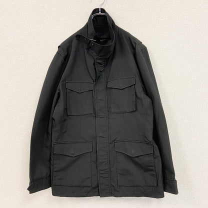 COMME CA ISM　コムサイズム　フィールドジャケット　ミリタリー　比翼仕立て　黒　ブラック　Mサイズ