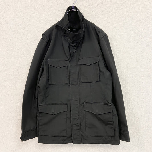 COMME CA ISM　コムサイズム　フィールドジャケット　ミリタリー　比翼仕立て　黒　ブラック　Mサイズ