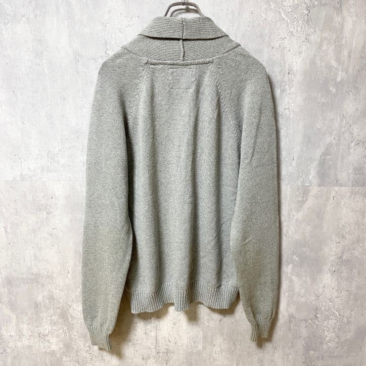 ウェザープルーフ　長袖ニットカーディガン　セーター　カウチン　グレー　灰色　秋冬服　トナカイ　鹿　冬　Sサイズ　古着