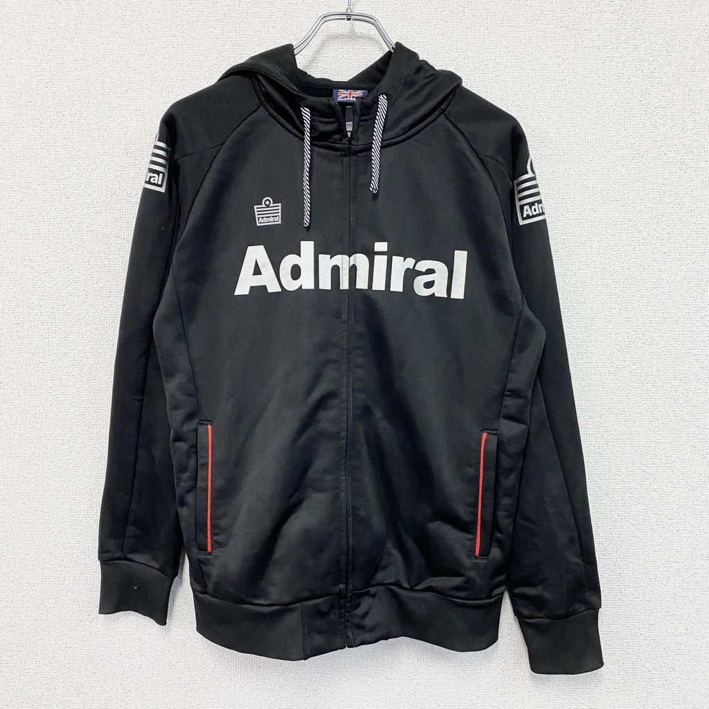 Admiral FOOTBALL　アドミラルフットボール　トラックジャケット/ジャージ　ラグランスリーブ　黒　ブラック　Mサイズ　古着
