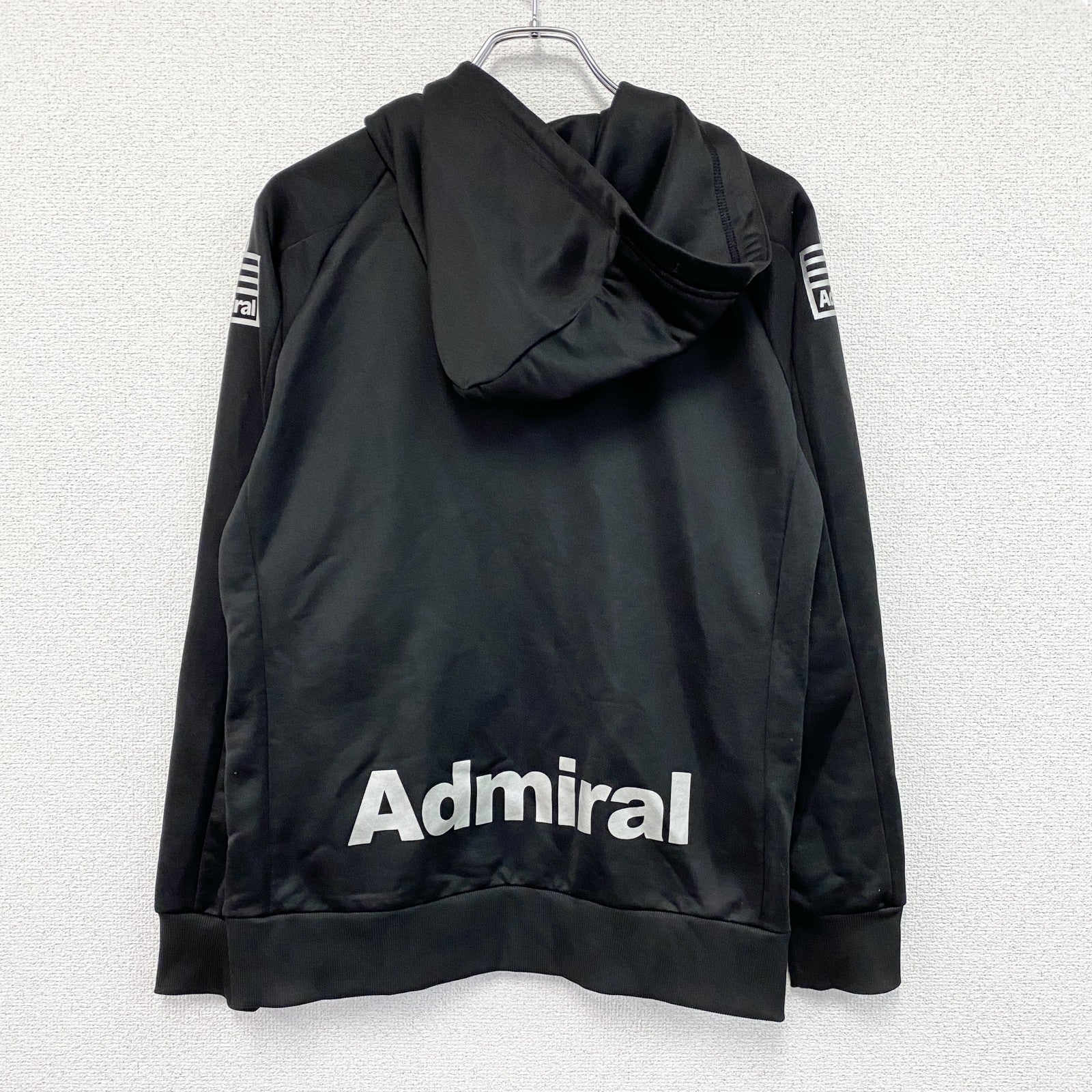 Admiral FOOTBALL　アドミラルフットボール　トラックジャケット/ジャージ　ラグランスリーブ　黒　ブラック　Mサイズ　古着