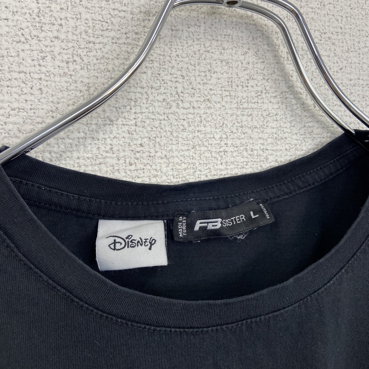古着 used　Disney　ディズニー　半袖ムービープリントTシャツ　ダンボ　レトロ　クルーネック　黒　ブラック　Lサイズ