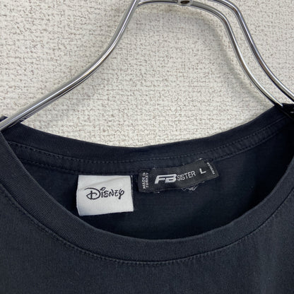 古着 used　Disney　ディズニー　半袖ムービープリントTシャツ　ダンボ　レトロ　クルーネック　黒　ブラック　Lサイズ