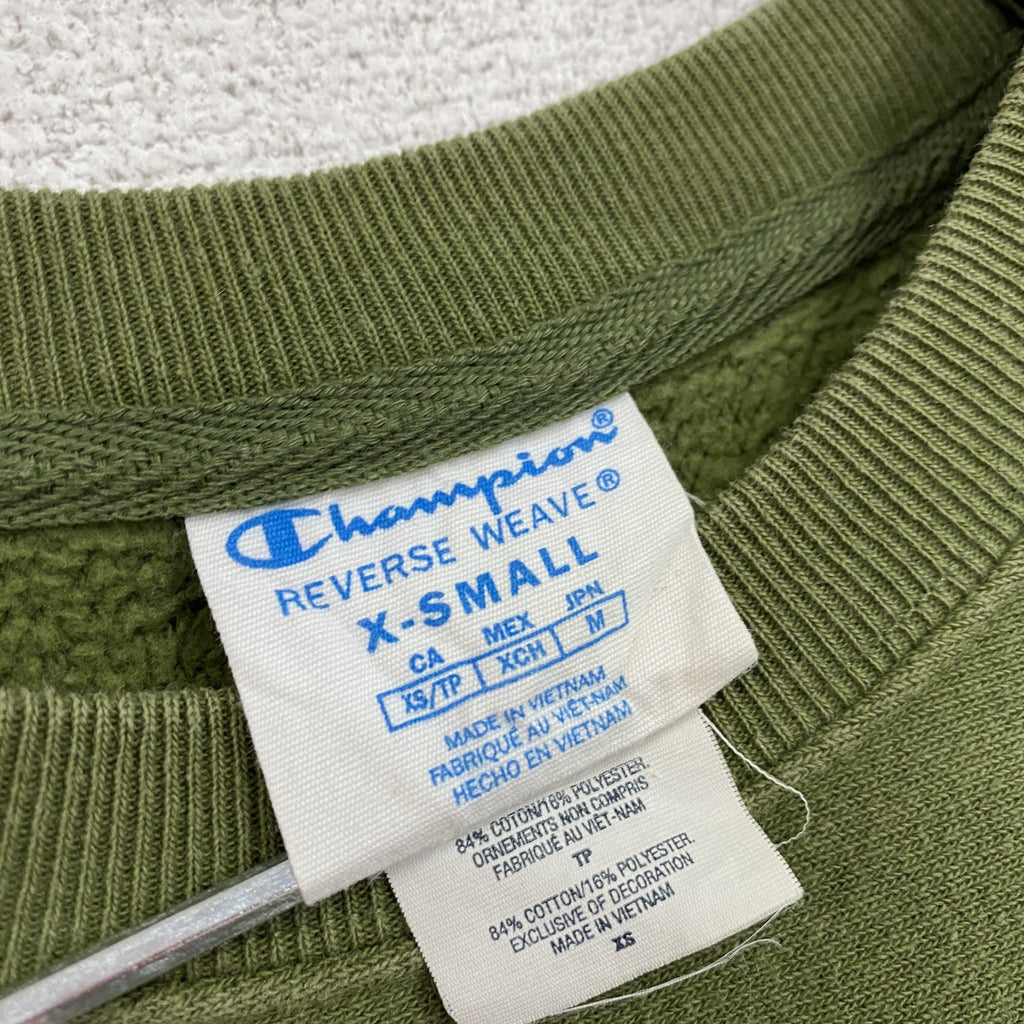 Champion　チャンピオン　リバースウィーブ　スウェット/トレーナー　深緑　ディープグリーン　XSサイズ　古着