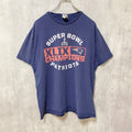 DELTA　デルタ　半袖ロゴプリントTシャツ　スポーティー　NFL　patriots　ネイビー　紺　Lサイズ　古着
