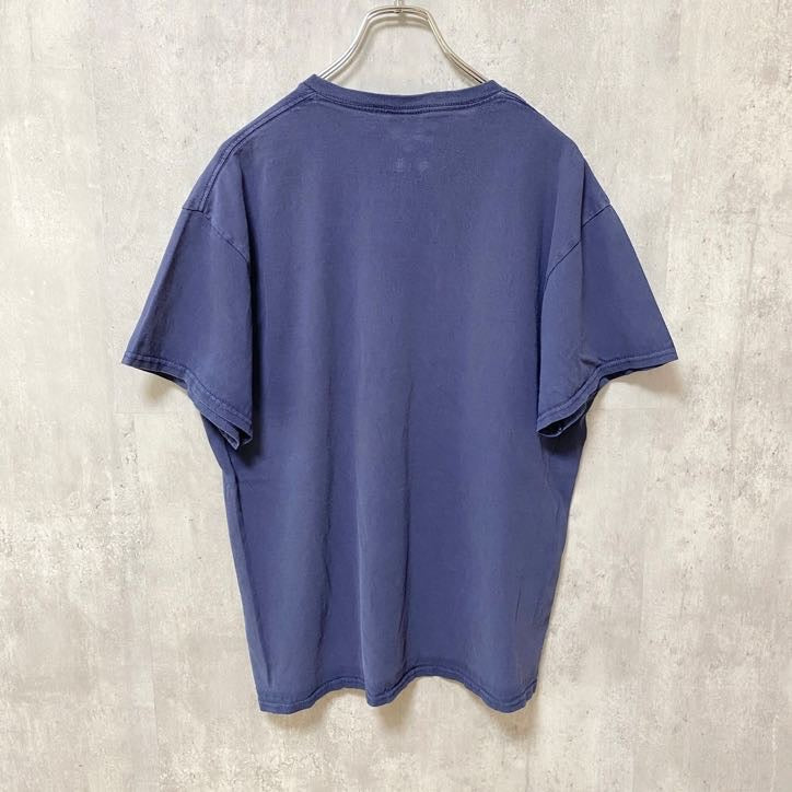 DELTA　デルタ　半袖ロゴプリントTシャツ　スポーティー　NFL　patriots　ネイビー　紺　Lサイズ　古着