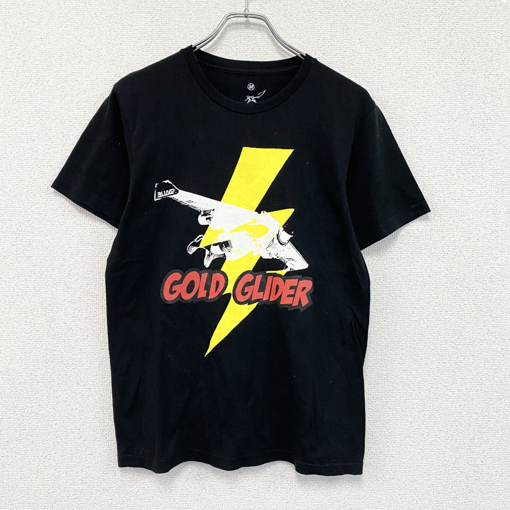BUMP OF CHICKEN　バンプオブチキン　半袖プリントバンドTシャツ　ゴールドグライダー　黒　ブラック　Mサイズ　古着