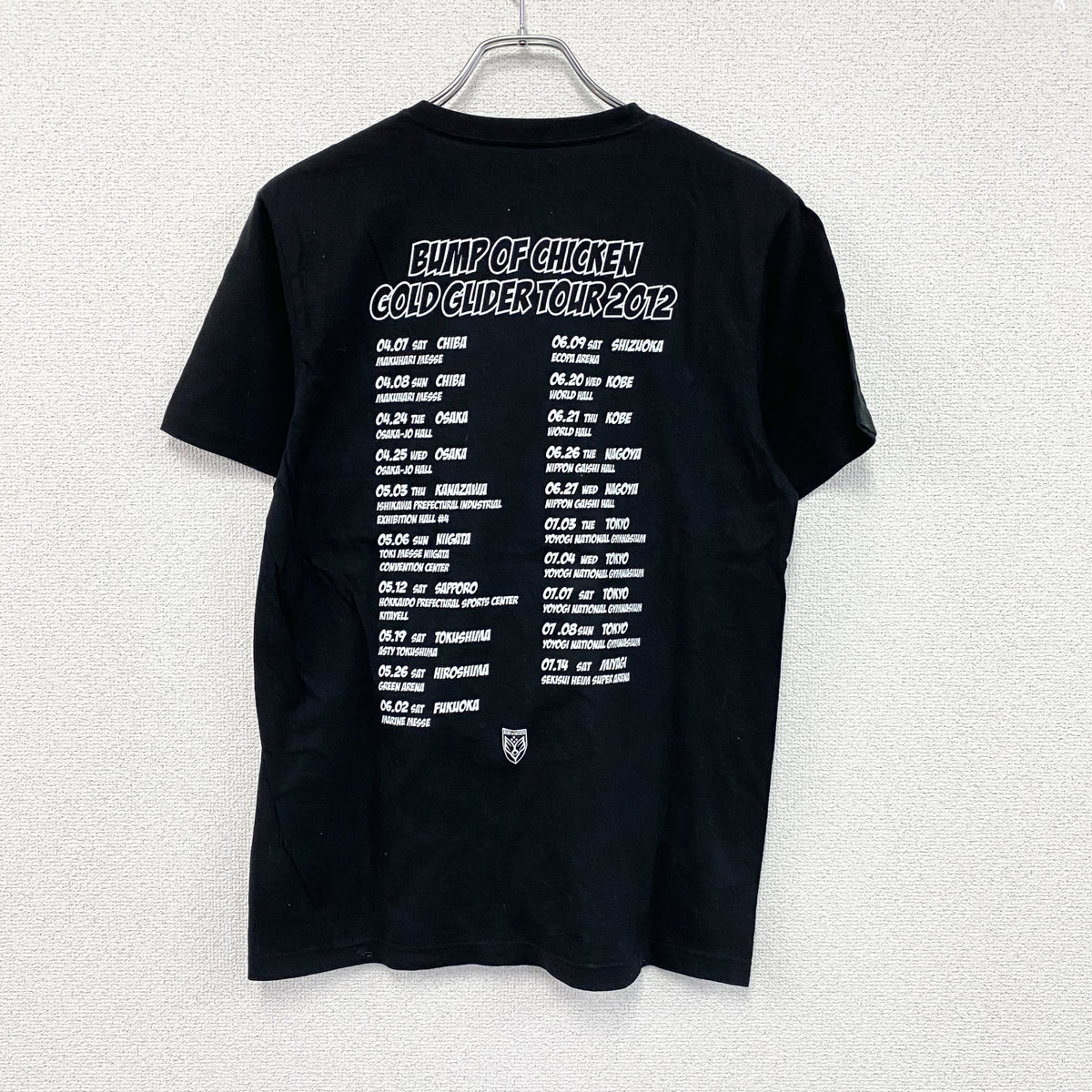 BUMP OF CHICKEN　バンプオブチキン　半袖プリントバンドTシャツ　ゴールドグライダー　黒　ブラック　Mサイズ　古着