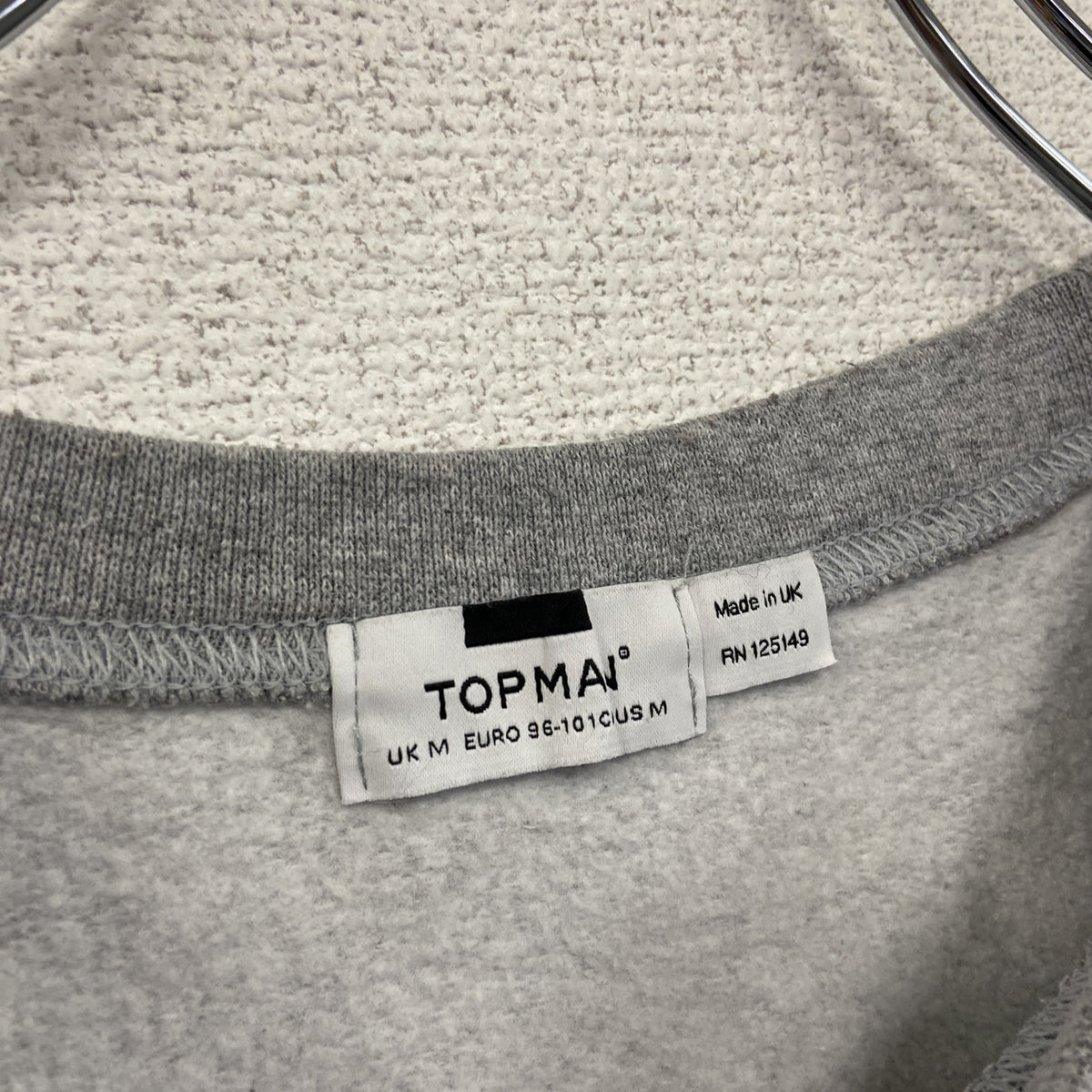TOPMAN　トップマン　スウェット/トレーナー　灰色　グレー　Ｍサイズ　古着