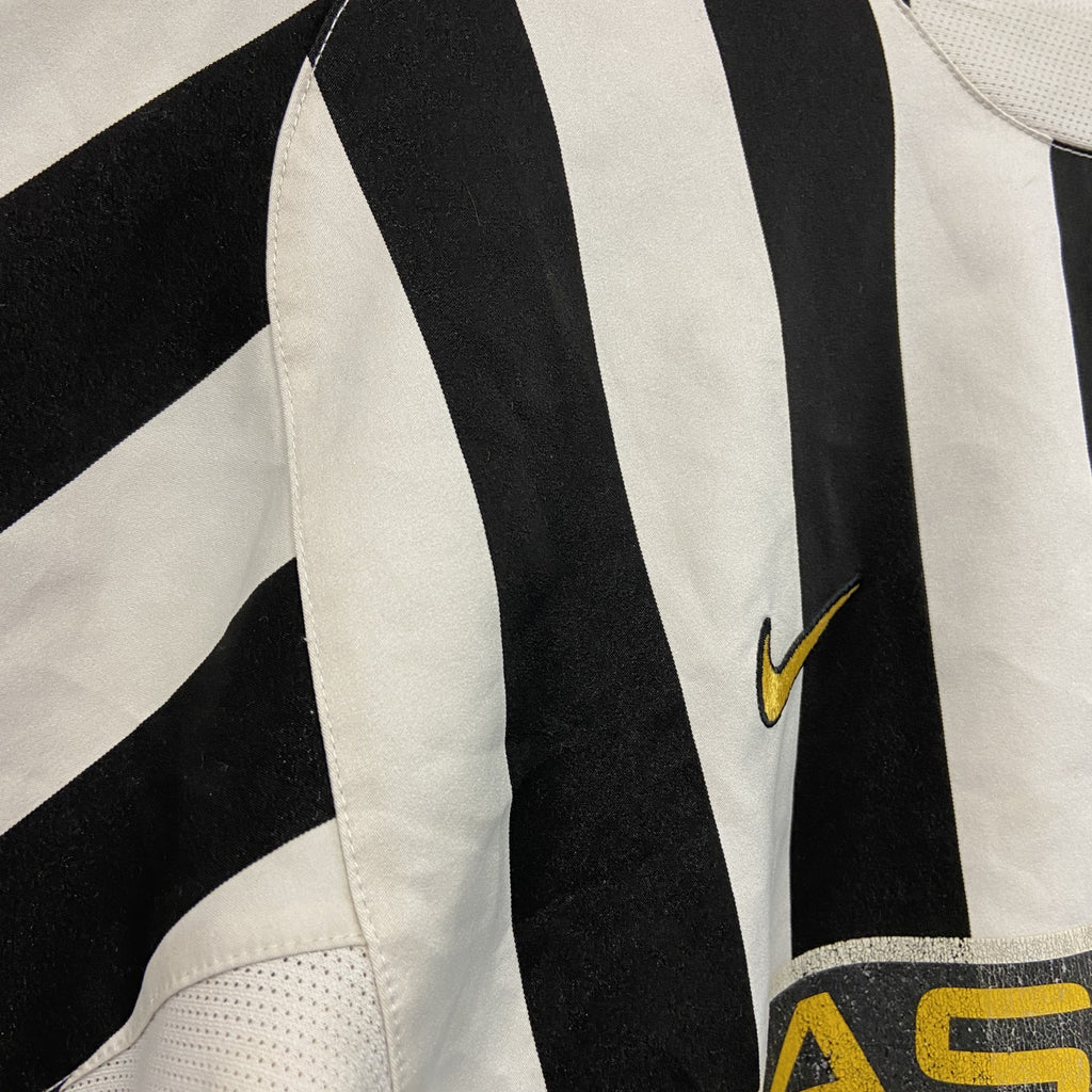 NIKE　ナイキ　JUVENTUS　ユヴェントス　ユニフォーム　ゲームシャツ　2003-2004　黒　ブラック　白　ホワイト　Mサイズ　古着
