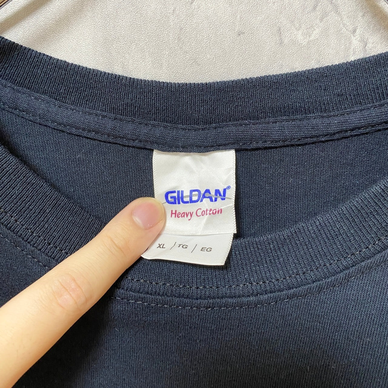 古着 used　GILDAN　ギルダン　半袖プリントTシャツ　バックプリント　i-am-n　ブラック　オーバーサイズ　XLサイズ