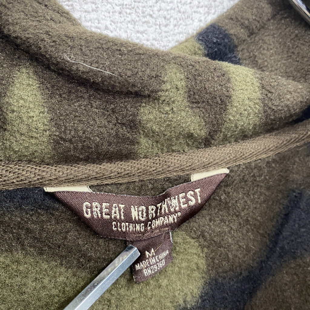 GREAT NORTHWEST　ハーフジップフリースプルオーバー　カモフラ柄　迷彩柄　Mサイズ　古着
