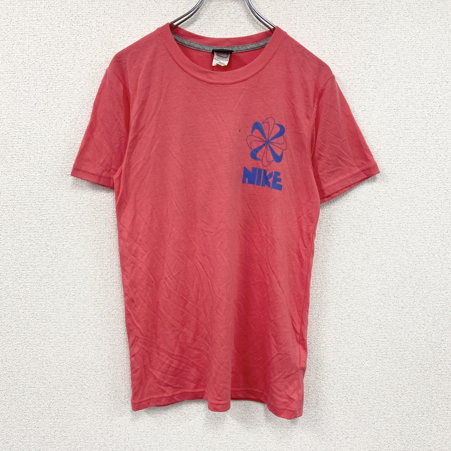NIKE　ナイキ　風車ナイキ　ゴツナイキ　半袖プリントTシャツ　ピンク　Mサイズ