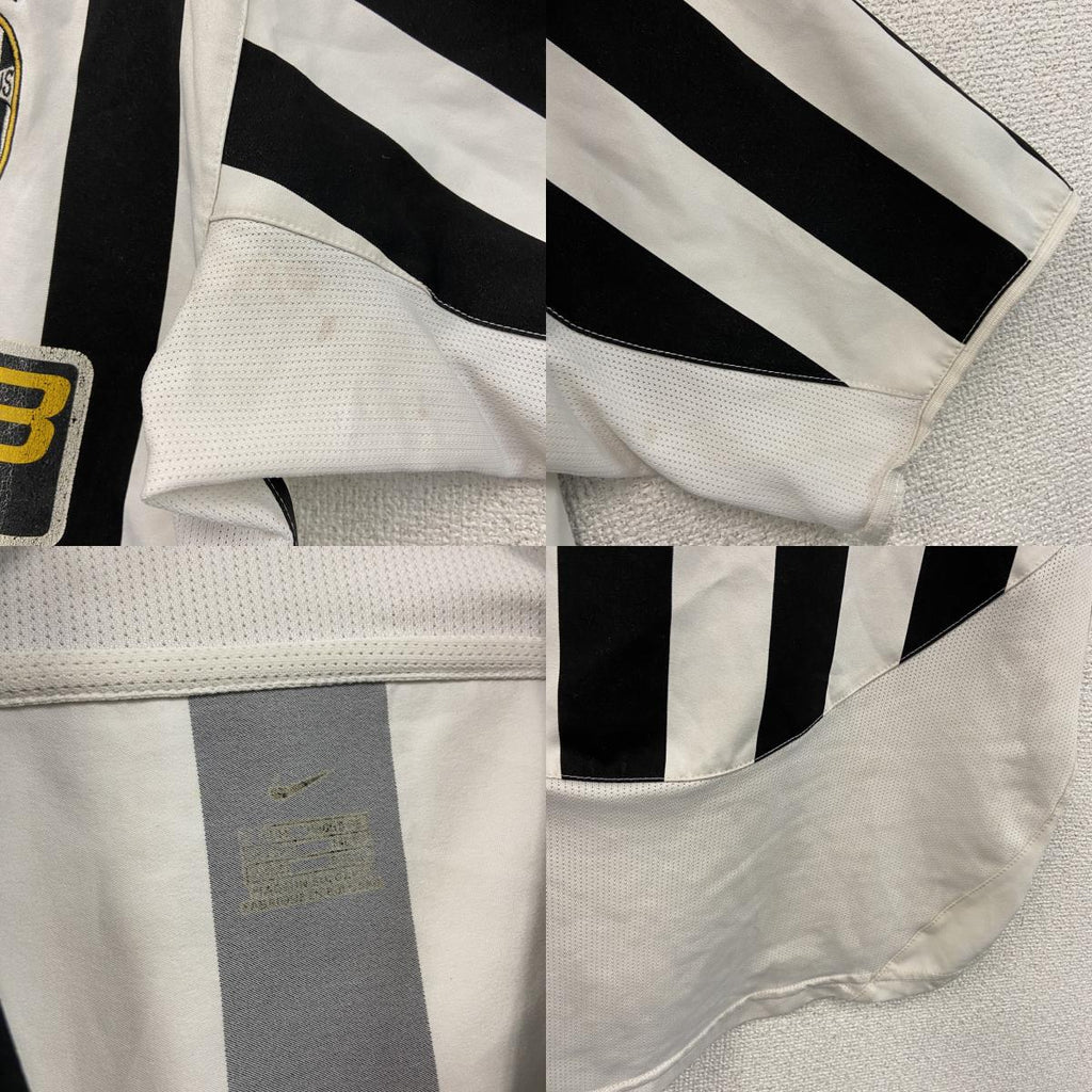 NIKE　ナイキ　JUVENTUS　ユヴェントス　ユニフォーム　ゲームシャツ　2003-2004　黒　ブラック　白　ホワイト　Mサイズ　古着