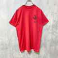 半袖プリントTシャツ　バックプリント　TSHIRTLABS　鳥　bird　動物　アニマル　赤　レッド　春夏服　古着