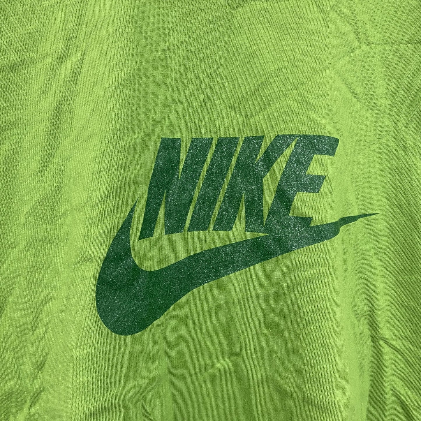 00s　NIKE　ナイキ　半袖プリントTシャツ　ヴィンテージ　黄緑　ライトグリーン　XLサイズ