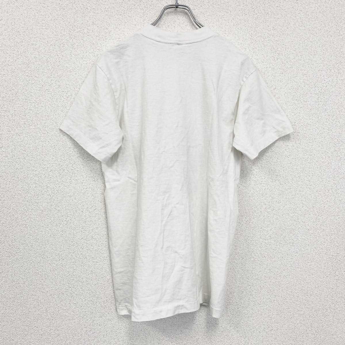 半袖プリントTシャツ　ホワイト　白　魚　fish　釣り　ニモ　クルーネック　シングルステッチ　Sサイズ　古着