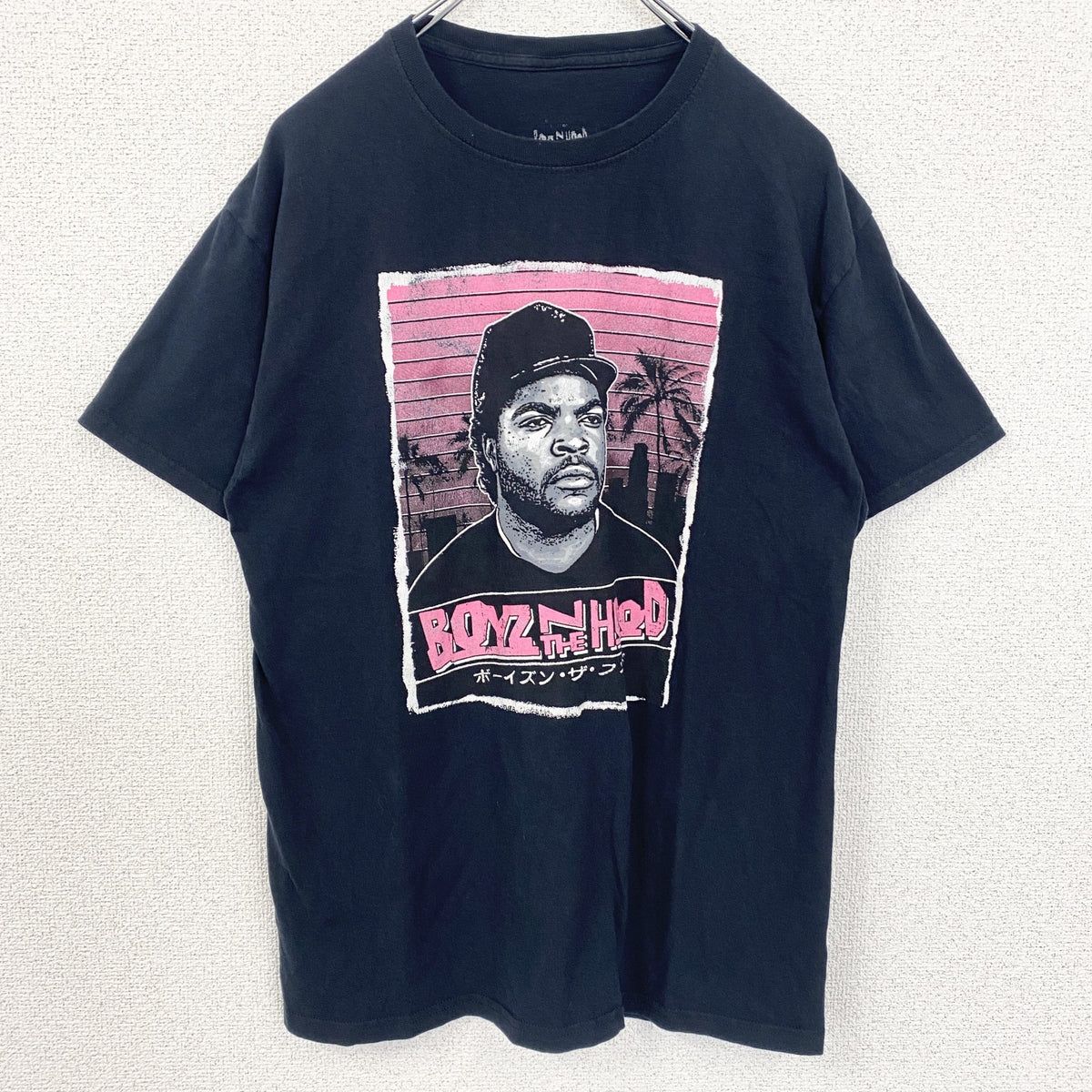 BOYS N THE HOOD　半袖プリントTシャツ　クルーネック　音楽　ミュージック　黒　ブラック　Mサイズ　古着