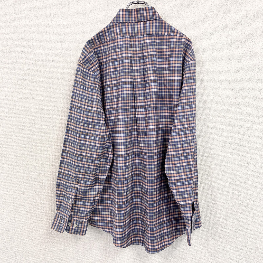 BROOKS BROTHERS　ブルックスブラザーズ　長袖シャツ　ボタンダウンシャツ　チェック柄　マルチカラー　XLサイズ　古着