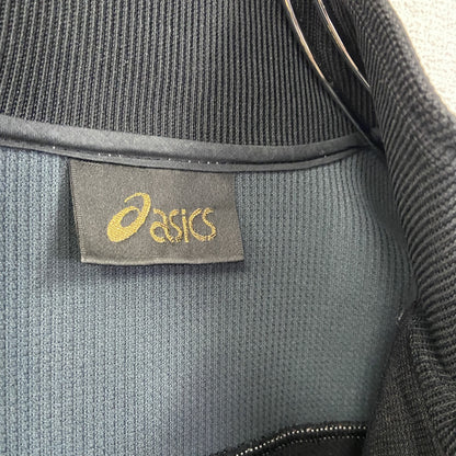 asics　アシックス　トラックジャケット/ジャージ　バイカラー　黒　灰色　ブラック　グレー　Mサイズ