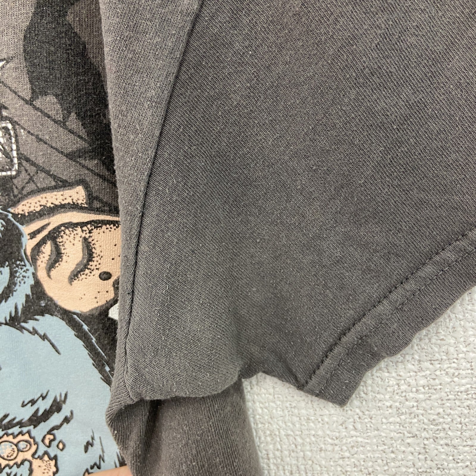 SUPERDEAD　半袖プリントアニマルTシャツ　マウス　酔っ払いネズミ　車　茶色　ブラウン　Sサイズ　古着