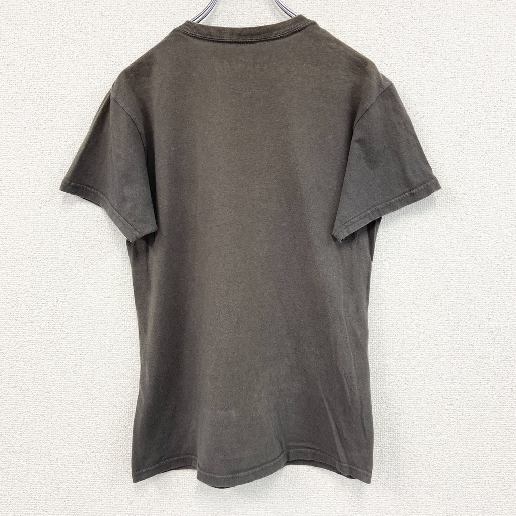 SUPERDEAD　半袖プリントアニマルTシャツ　マウス　酔っ払いネズミ　車　茶色　ブラウン　Sサイズ　古着