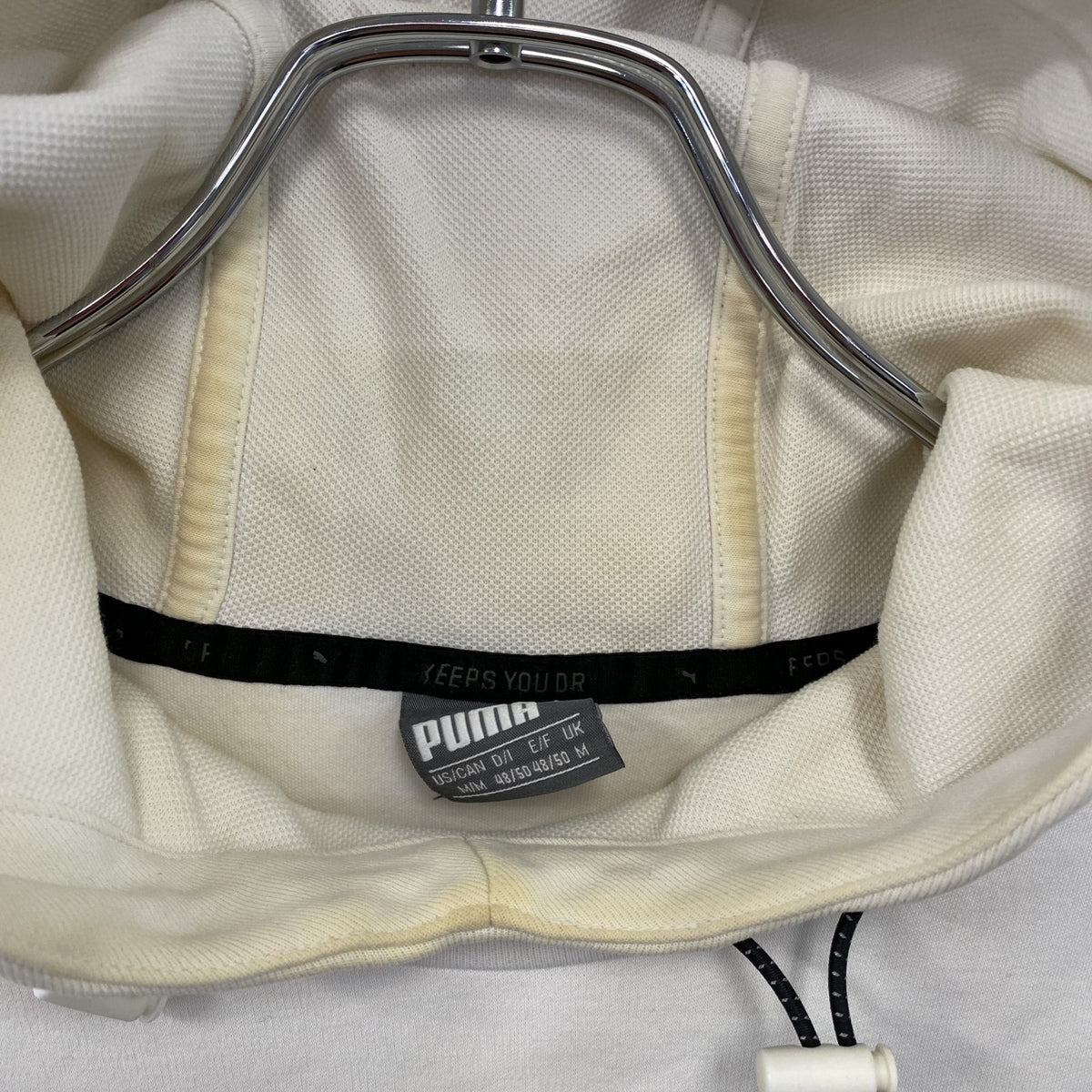 PUMA　プーマ　アノラック　スウェットパーカー/フーディー　白　ホワイト　Mサイズ　古着