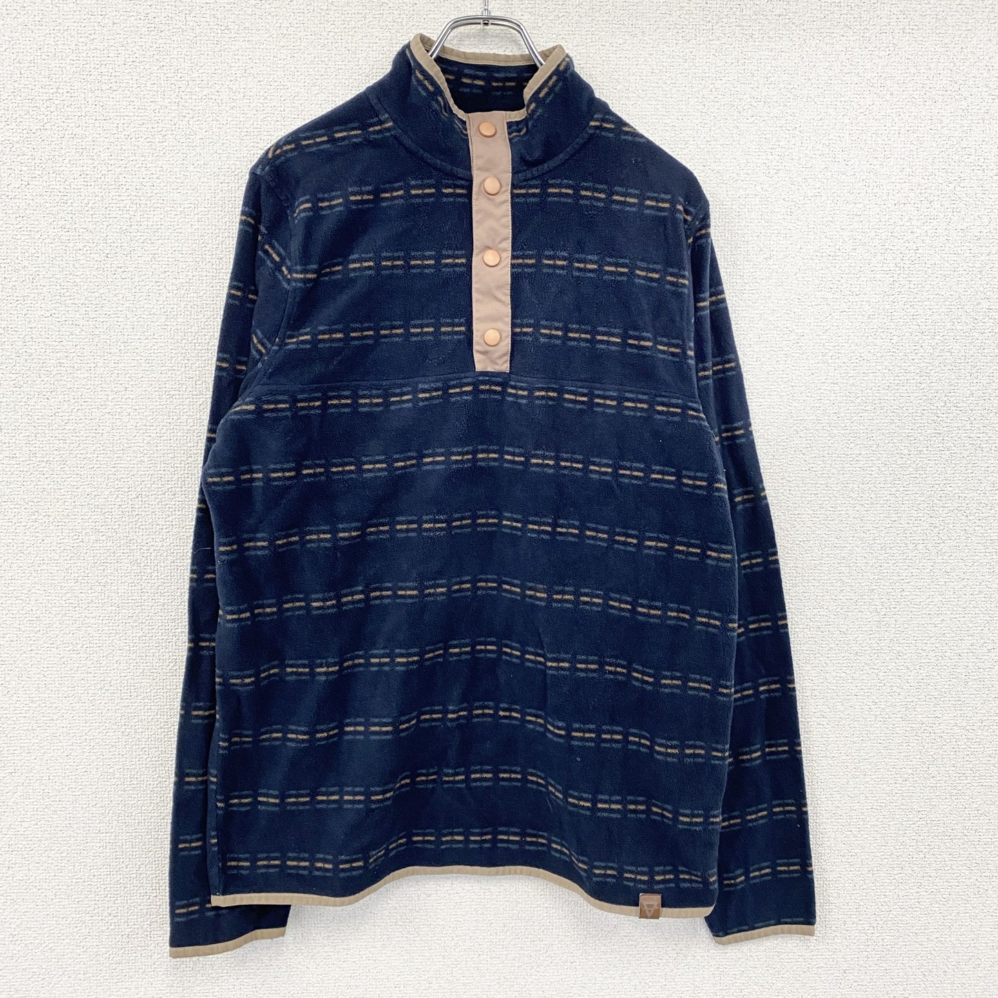 LIV OUTDOOR　ハーフボタンフリースプルオーバー　シンチラスナップTタイプ　紺　ネイビー　Lサイズ