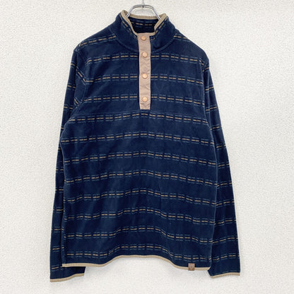 LIV OUTDOOR　ハーフボタンフリースプルオーバー　シンチラスナップTタイプ　紺　ネイビー　Lサイズ