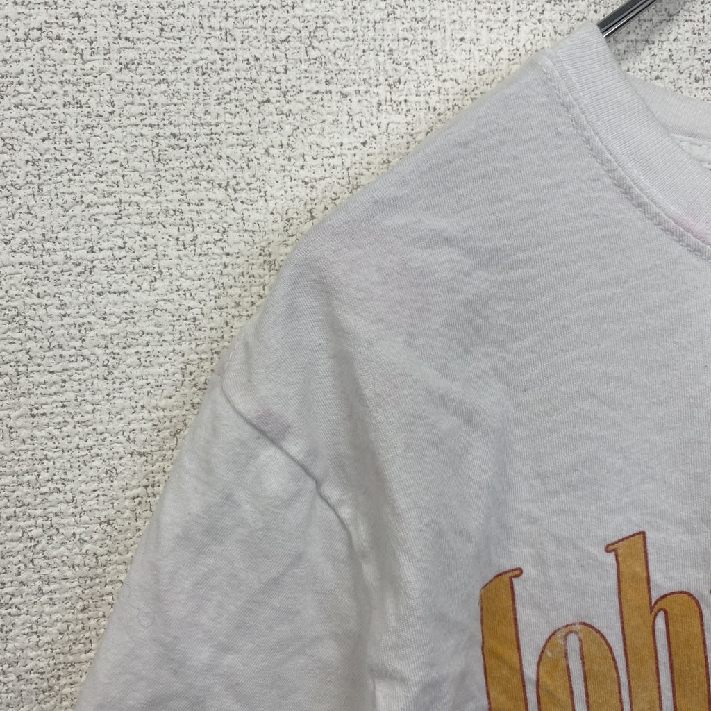 johny Cash　ジョニー・キャッシュ　半袖アーティストTシャツ　音楽　ミュージシャン　白　ホワイト　Mサイズ　古着