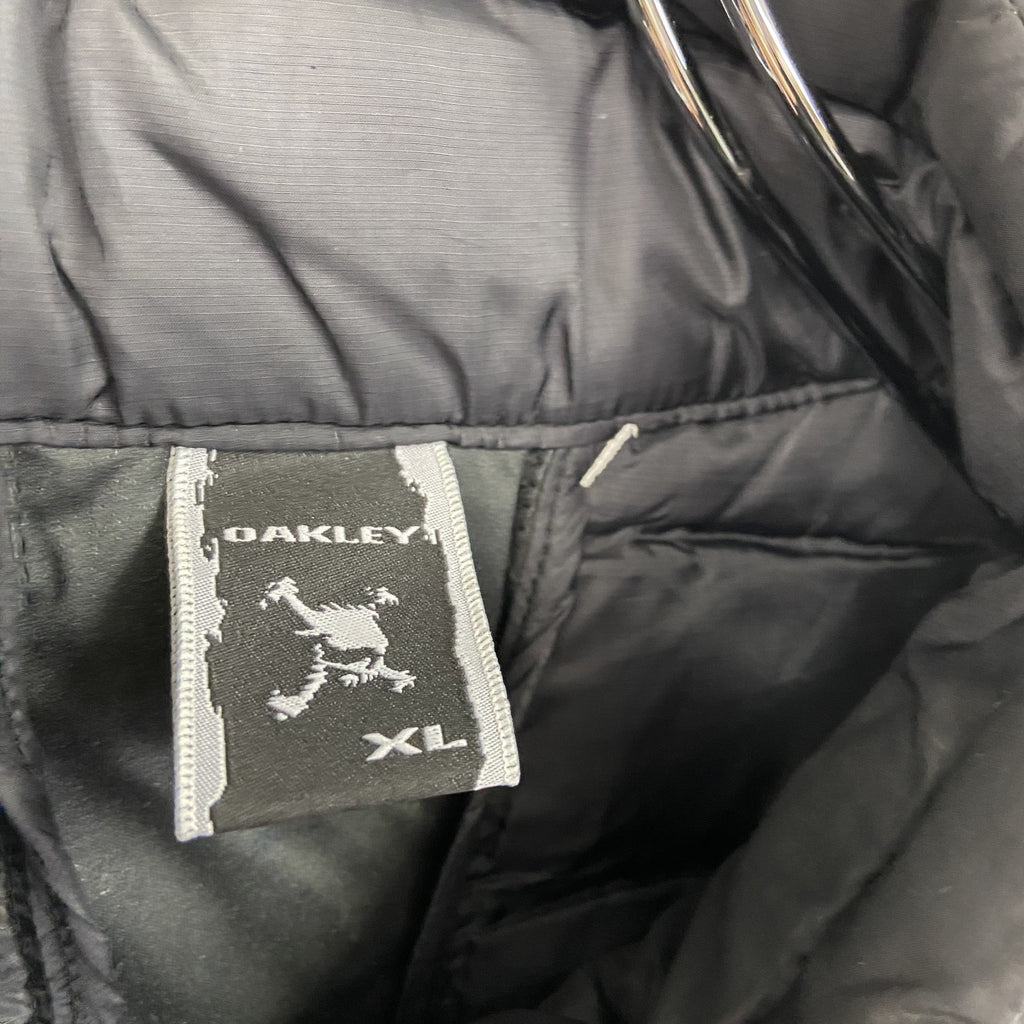 OAKLEY　オークリー　ダウンフェザージャケット　ダウンベスト　ダウン90%　黒　ブラック　XLサイズ　古着
