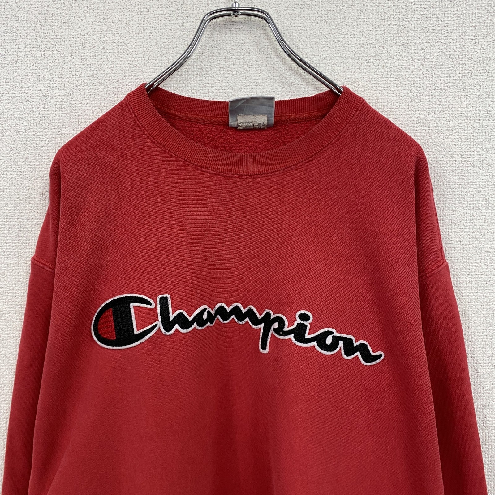Champion　チャンピオン　リバースウィーブ　スウェット/トレーナー　フェード　赤　レッド　Lサイズ　古着