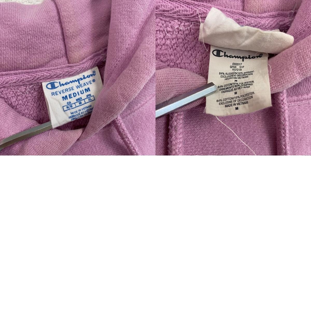 Champion　チャンピオン　リバースウィーブ　スウェットパーカー/フーディー　ピンク　Mサイズ　古着