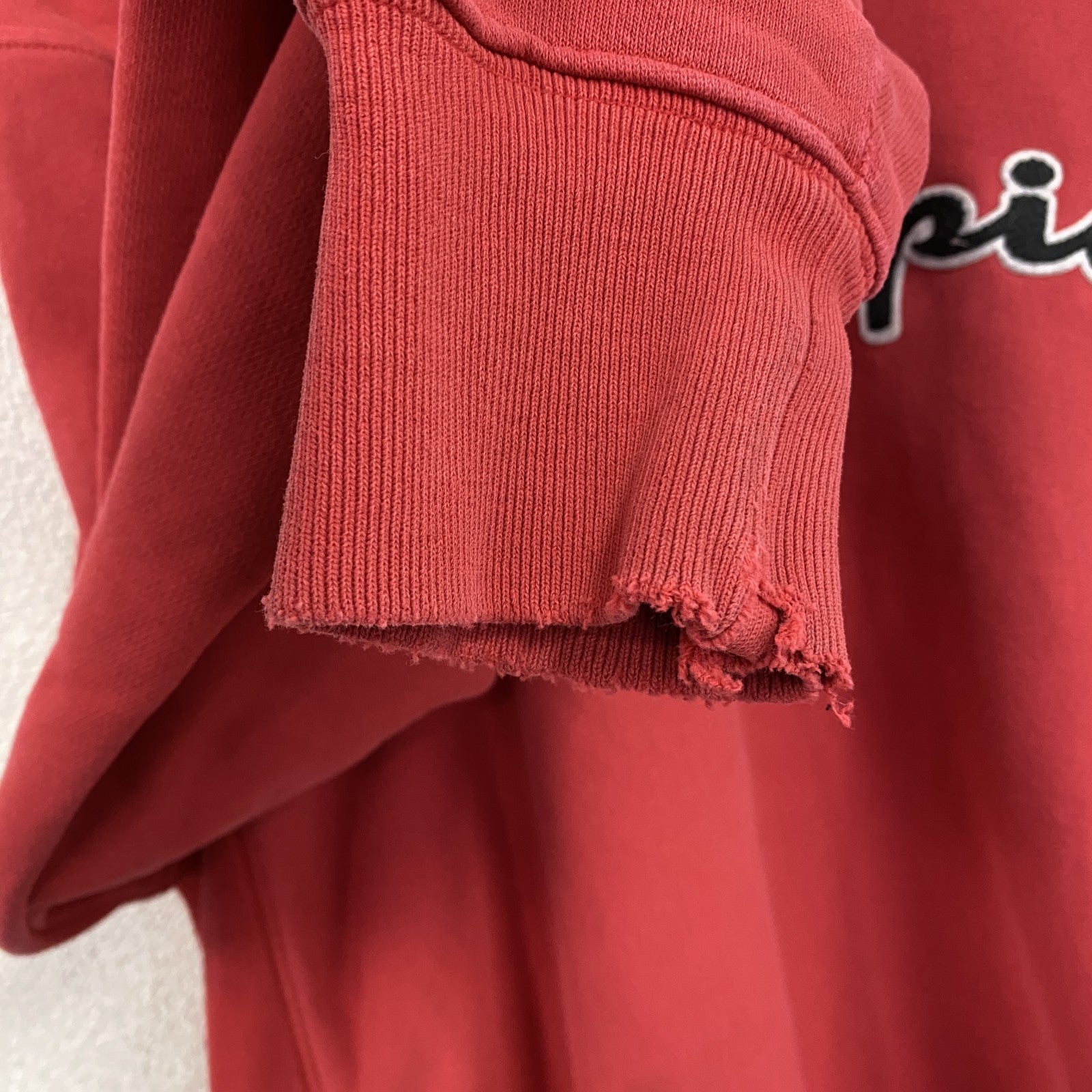 Champion　チャンピオン　リバースウィーブ　スウェット/トレーナー　フェード　赤　レッド　Lサイズ　古着