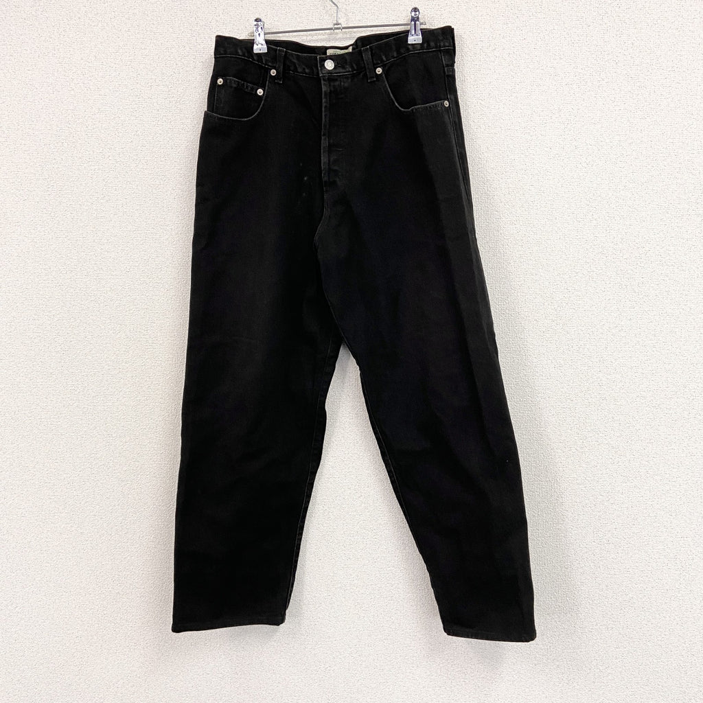 90s　GUESS JEANS　ゲスジーンズ　デニムパンツ/ジーンズ　ボタンフライ　黒　ブラック　W34サイズ　　ヴィンテージ　古着